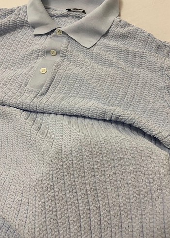 Mavi Düğmeli Erkek Polo Tişört orjinal - Görsel 3