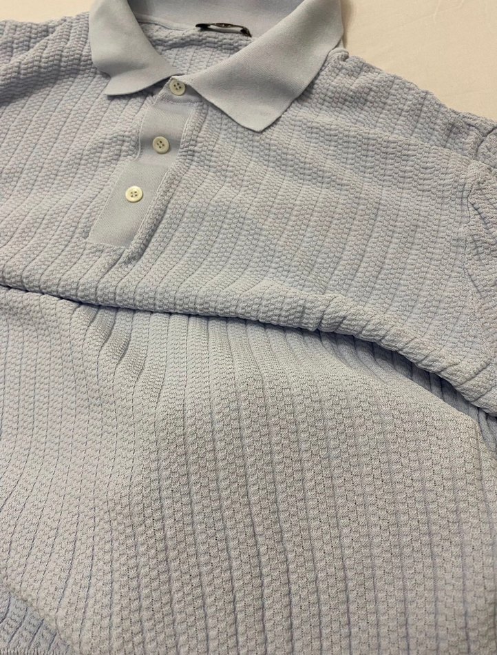 Mavi Düğmeli Erkek Polo Tişört orjinal - Görsel 3