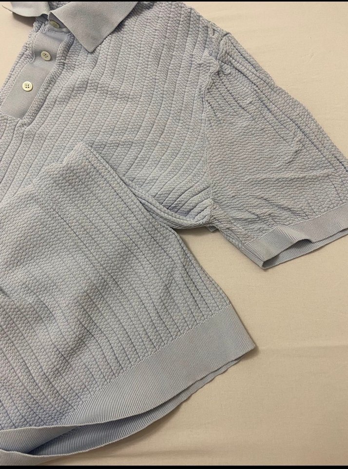 Mavi Düğmeli Erkek Polo Tişört orjinal - Görsel 5