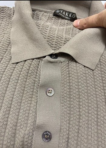Bej Erkek Polo Tişört Düğmeli Yaka orijinal - Görsel 2