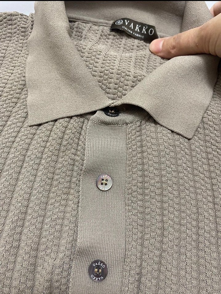 Bej Erkek Polo Tişört Düğmeli Yaka orijinal - Görsel 2