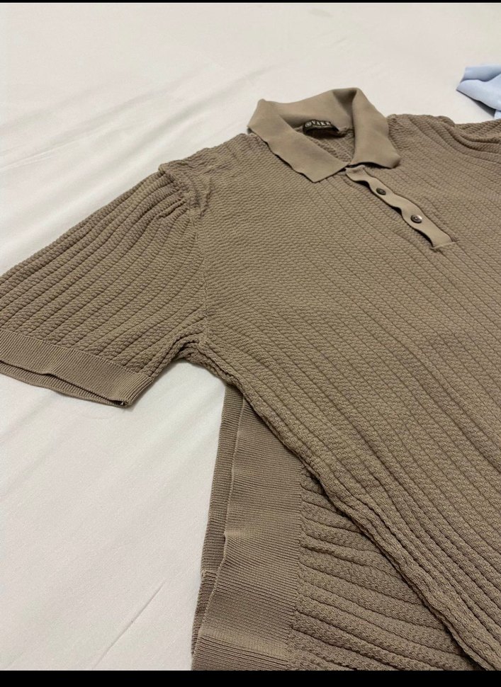 Bej Erkek Polo Tişört Düğmeli Yaka orijinal - Görsel 3