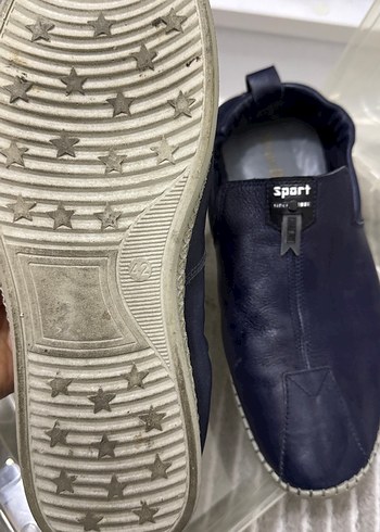 Erkek Lacivert Deri Fermuarlı Espadril - Görsel 4