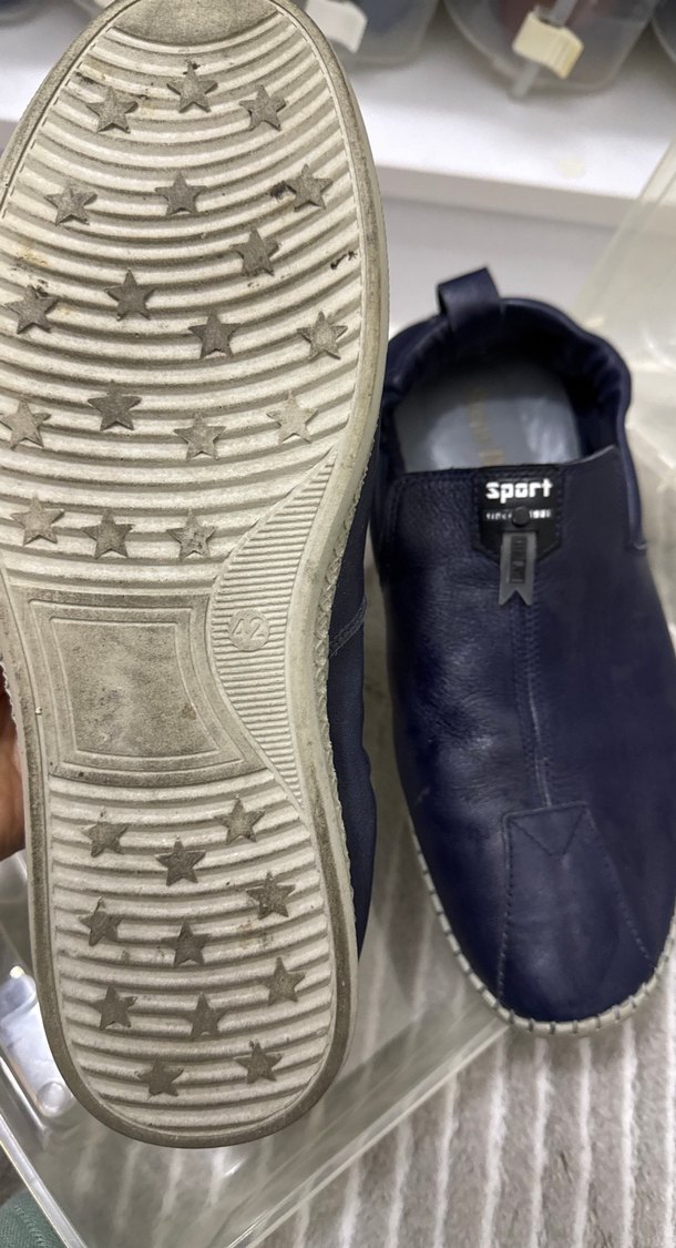 Erkek Lacivert Deri Fermuarlı Espadril - Görsel 4