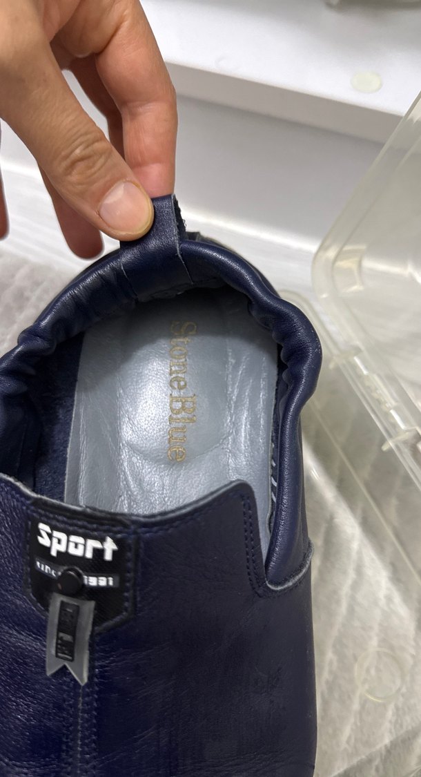 Erkek Lacivert Deri Fermuarlı Espadril - Görsel 3