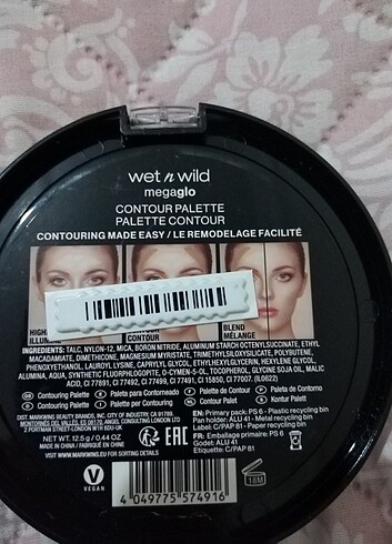 Beden Renk Wet n wild kontür palet