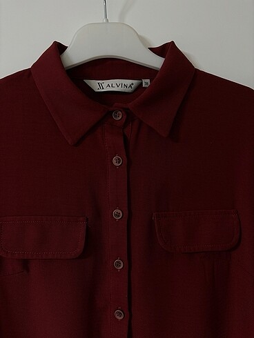 38 Beden bordo Renk Alvina elbise