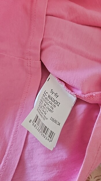 5 Yaş Beden pembe Renk T-sort 