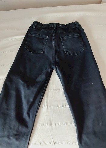 38 Beden siyah Renk Siyah Bol Paça Kot Pantolon