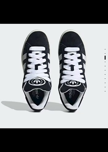 Orijinal Adidas Siyah Beyaz Çizgili Spor Ayakkabı
