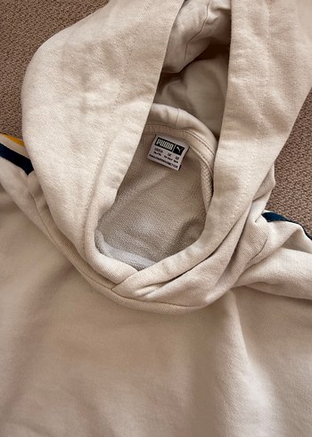Puma Puma Kapüşonlu Bej Sweatshirt