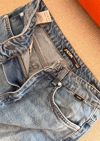 26 Beden Mavi Jeans Bol Kesim Midi Denim Jean