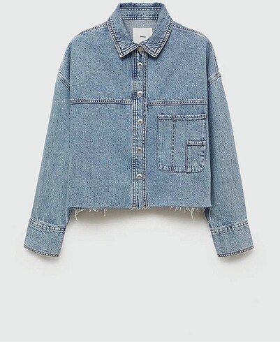 Mango Mango Dikişsiz Denim Gömlek Ceket