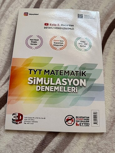  Beden Renk 3D Tyt matematik Branş Denemesi