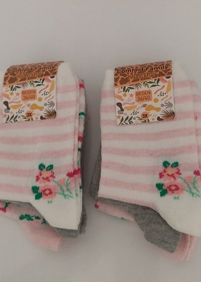 Kışlık Kadın soket çorap 6 adet - Görsel 2