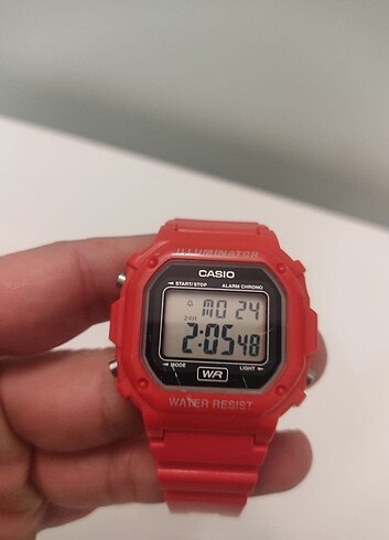 Orjinal Casio F-108 WHC Kırmızı Unisex Dijital Saat