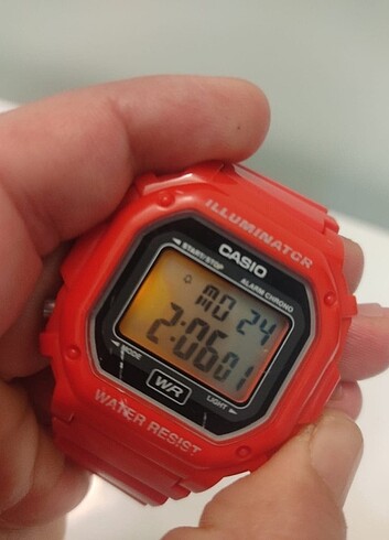 Beden kırmızı Renk Orjinal Casio F-108 WHC Kırmızı Unisex Dijital Saat