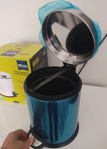 SİLİWAX 5 LT ELİT PASLANMAZ ÇÖP KOVASI - Görsel 6