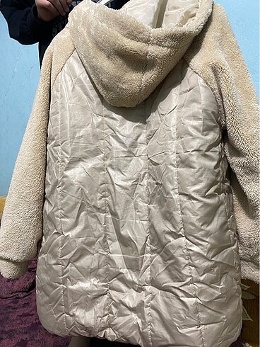 40 Beden camel Renk Peluş mont