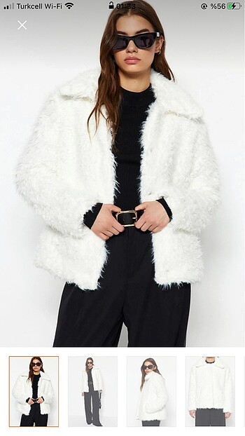 Trendyol & Milla Oversize peluş ceket mont