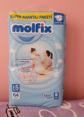 Molfix b.bezi no:5 junior 11-18 kg.64 adet