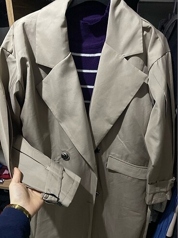 xl Beden camel Renk Trençkot