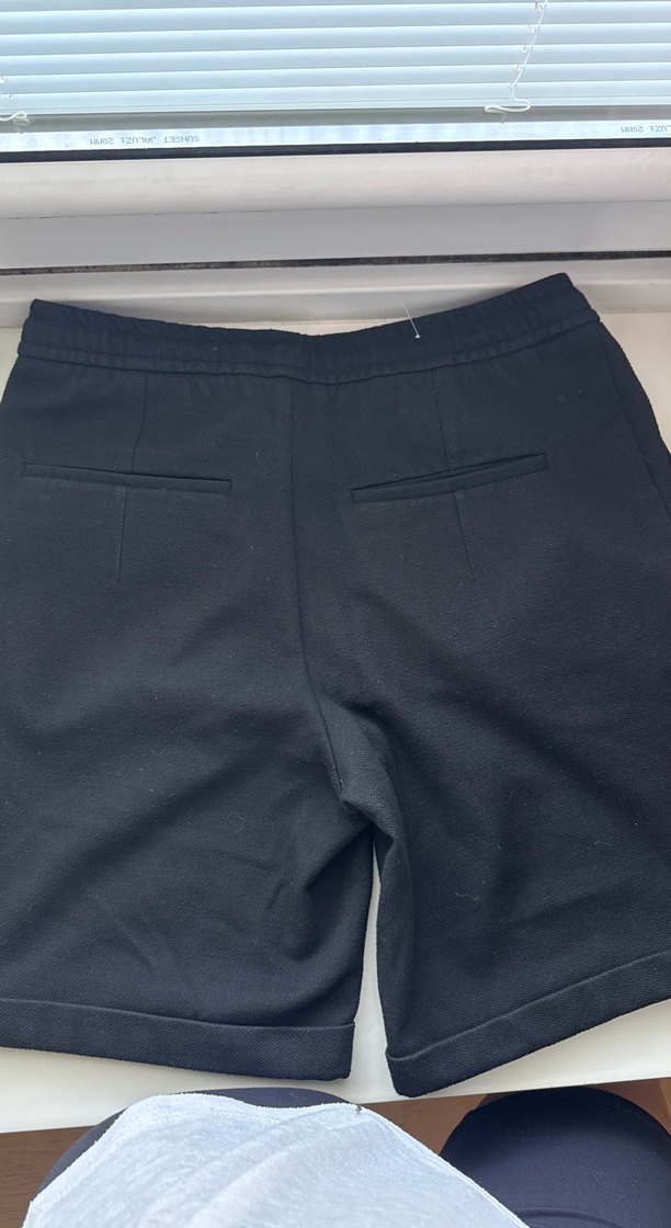 Zara erkek Siyah Rahat Kesim Midi Şort - Görsel 2