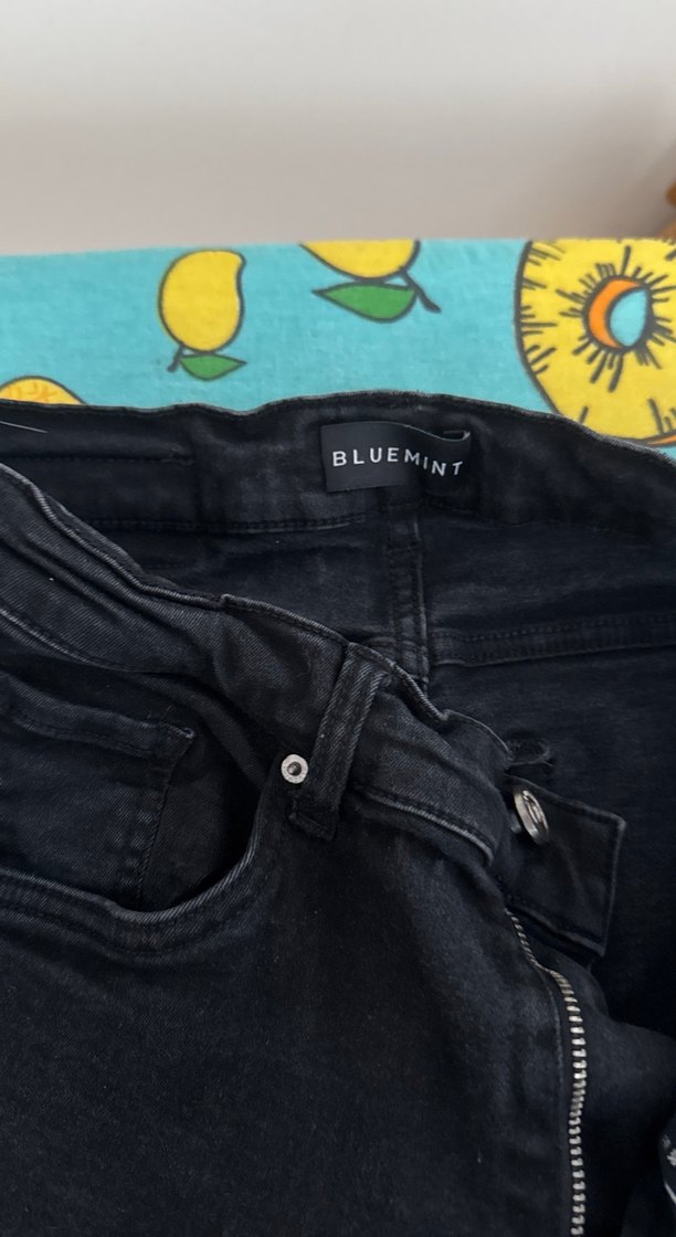 Bluemint Siyah Dar Kesim Fermuarlı jean - Görsel 2