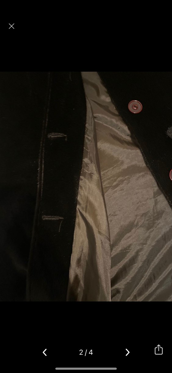 Siyah Süet Kadın Uzun Kürklü Klasik Ofis Kabanı - Görsel 2