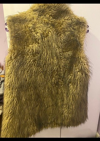 Kahverengi Kürk Detaylı Kadın Yün Ceket - Görsel 3