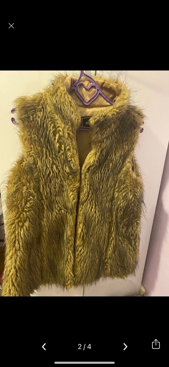 Kahverengi Kürk Detaylı Kadın Yün Ceket - Görsel 2