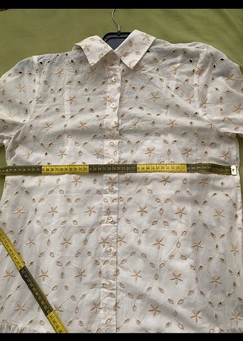 Pamuklu Beyaz Midi Bohem Elbise - Görsel 5