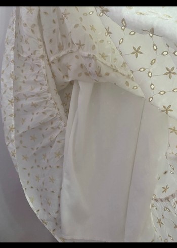 Pamuklu Beyaz Midi Bohem Elbise - Görsel 2