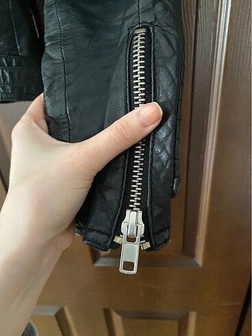 xs Beden siyah Renk Mango Deri Ceket