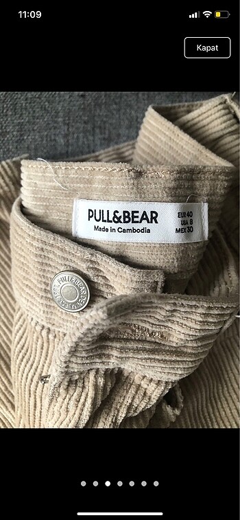 38 Beden Pull & Bear Pantolon