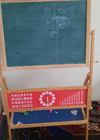 Diğer Çift Yüzlü Ahşap Eğitici Yazı Tahtası