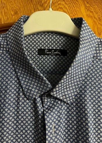 Düğmeli Mavi Erkek Gömlek - Görsel 4