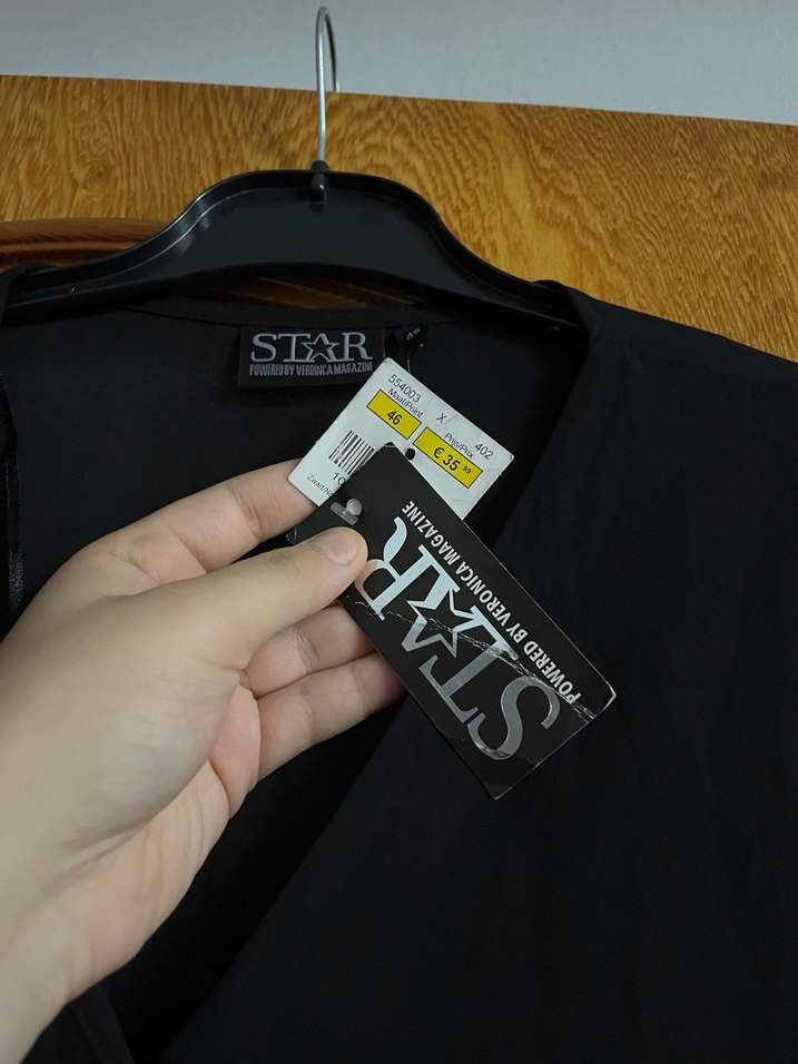 Kadın Siyah Uzun Kollu Salaş Tulum - Görsel 5