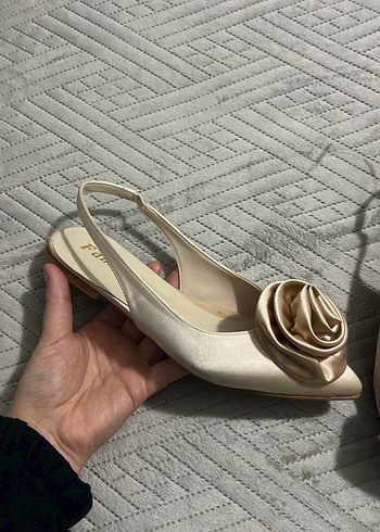 Bej Stiletto Kadın Abiye Ayakkabı - Görsel 2