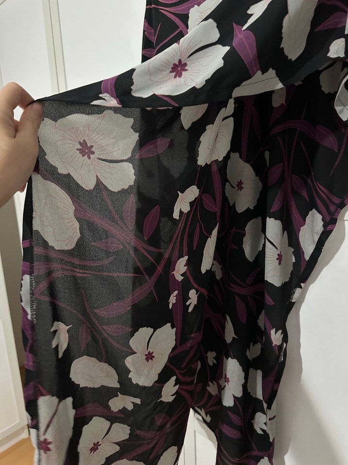 Mor Çiçek Desenli pareo - Görsel 4