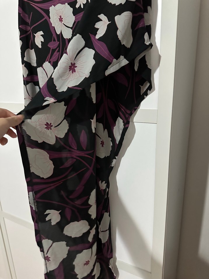 Mor Çiçek Desenli pareo - Görsel 3