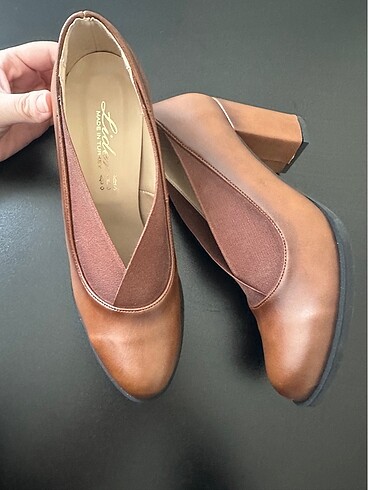 Sıfır kalın topuklu ayakkabı - Görsel 6