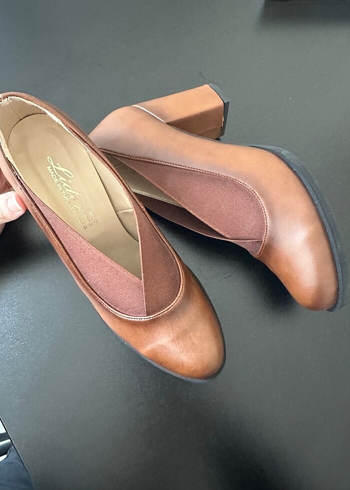 Sıfır kalın topuklu ayakkabı - Görsel 2