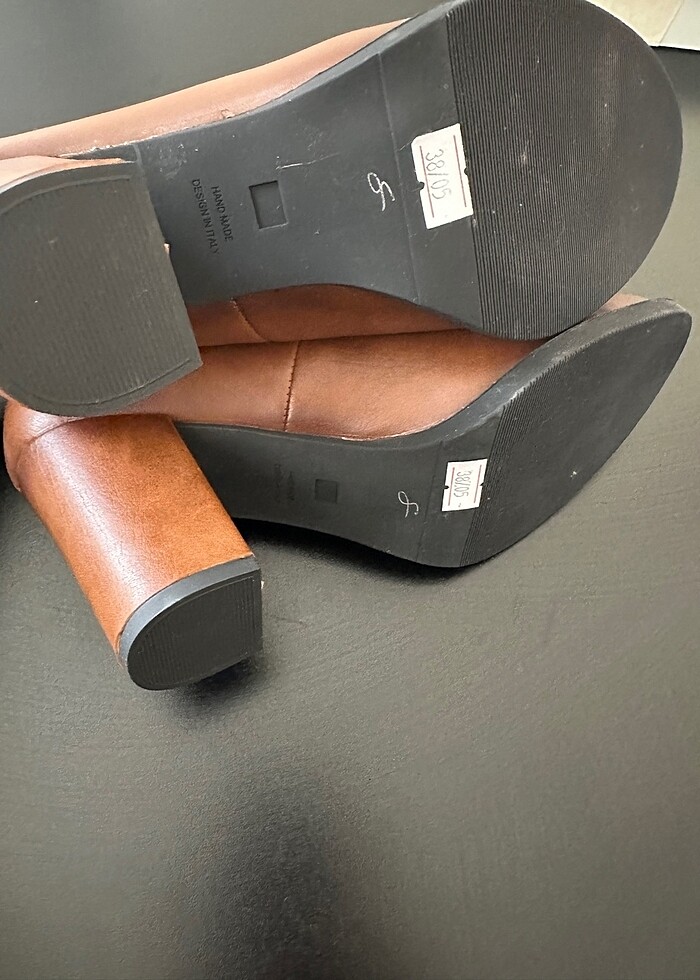 Sıfır kalın topuklu ayakkabı - Görsel 5