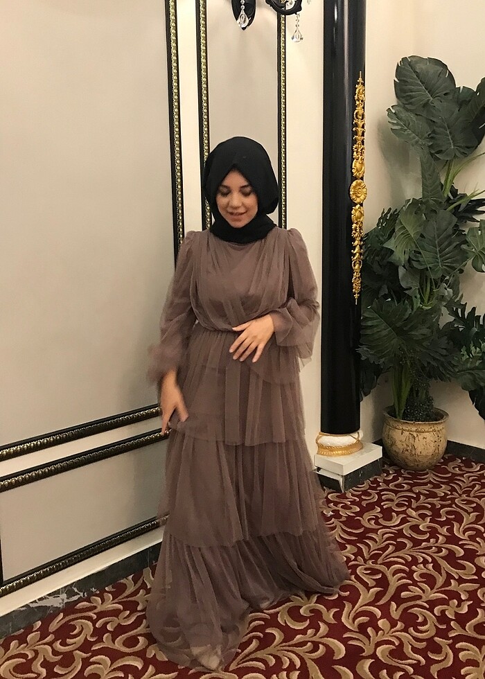 Tesettür abiye elbise - Görsel 3