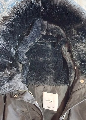 kürk kapişonlu, içi çıkarılabilen mont - Görsel 7