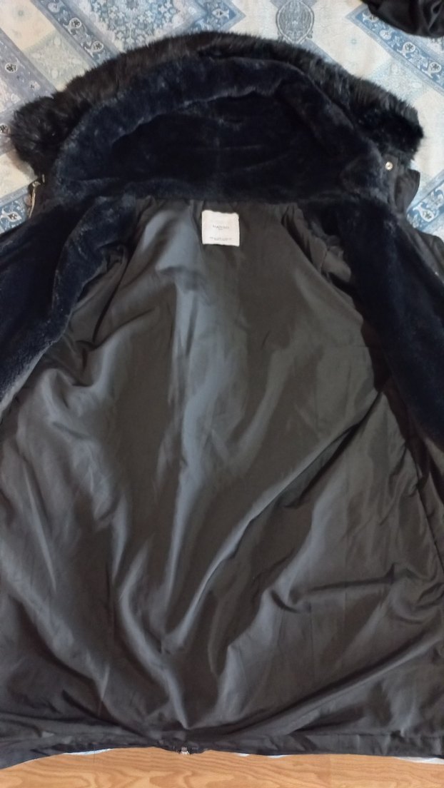 kürk kapişonlu, içi çıkarılabilen mont - Görsel 2