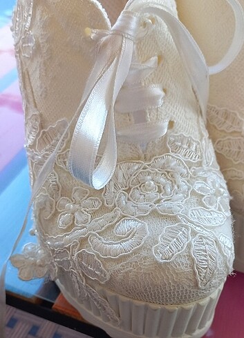 Gelin ayakkabısı yüksek taban - Görsel 5