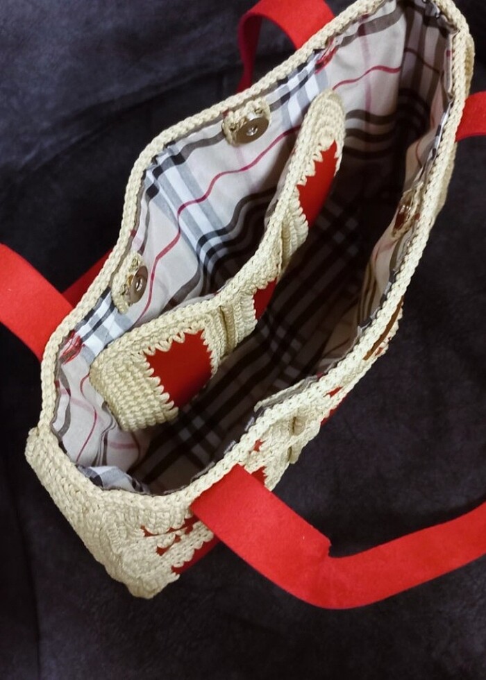 Omuz çantası. El örmesi - Görsel 2