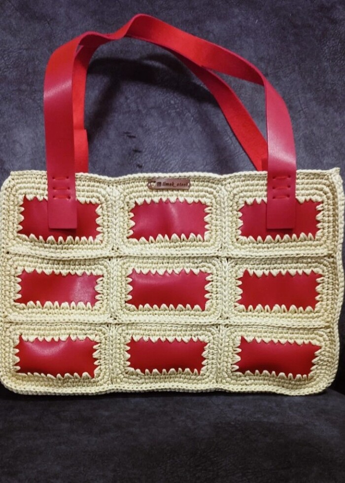Omuz çantası. El örmesi - Görsel 3